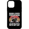 Persian Cat Mom Reading Book Lover Custodia per iPhone 12 mini Mamma persiana amante dei libri Solo un altro capitolo con il mio gatto