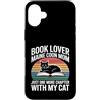 Maine Coon Cat Mom Book Lover Reading Custodia per iPhone 16 Plus Amante dei libri Maine Coon Mamma solo un altro capitolo con il mio gatto
