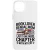Bengal Cat Book Lover Reading Mom Life Custodia per iPhone 14 Plus Book Lover Bengala Mom Just One More Chapter Cat