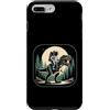 Cosmic Dino Apparel Co Funny Space Desig Custodia per iPhone 7 Plus/8 Plus Astronauta Cavalcando T-Rex Dinosauro Spazio Luna Galassia Uomini Donne