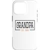 Bethcentral Family Gifts Custodia per iPhone 16 Pro Nonno, Est 2016 - Nonno Fondato 2016