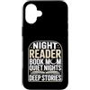 Book Mom Night Reader Quiet Reading Love Custodia per iPhone 16 Plus Libro per lettori notturni Mom Quiet Nights Deep Stories