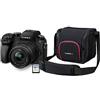 Panasonic Lumix G70KA Starter kit 16 MP, video 4K, touch screen 7,5 cm (3), WiFi, NFC (con scheda SD da 16 GB e custodia)