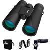 QUNSE Binocolo 12x42 con Supporto Smartphone per Adulti