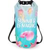 Legami - Borsa Impermeabile, Sacca Impermeabile Mare 10 Litri, Dry Bag, Chiusura Ermetica, Leggera, Compatta, Facile da Trasportare, Summer is Magic