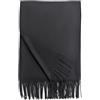 PFLife 80''*27'' Sciarpa Invernale da Uomo in Cotone Morbida e Traspirante Adatta Alla Pelle Calda Sciarpa e Fazzoletto Casual Morbide Lunghe Sciarpe (Nero)