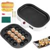 BAOSHISHAN Takoyaki Maker Macchina elettrica per palline di polpo Takoyaki Pan Paniyaram Pan Appam Maker 20 fori per la casa 220 V (20 fori+Bakeware)