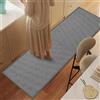 Occzin Tappeto da cucina lavabile, antiscivolo, 43,5 x 180 cm, tappeto da cucina assorbente, antiscivolo, per cucina (grigio, 43,5 x 180 cm)