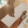 Occzin Tappeto da cucina lavabile, antiscivolo, 43,5 x 180 cm, tappeto da cucina assorbente, antiscivolo, per cucina (beige, 43,5 x 180 cm)