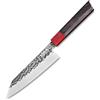 NIRO Coltello Professionale Giapponese Kiritsuke in Acciaio Damascato, 67 Strati, Durezza 60 HRC, Manico Pregiato in Ebano e Sandalo, Bilanciamento perfetto, Resistente all'usura