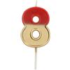 Folat 18708 Candela Retro numero 8 Rosso