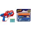 Hasbro Nerf DinoSquad Blaster Raptor-Slash - Tamburo Rotante da 6 Dardi, Raffica di Colpi, Design Dinosauro Velociraptor & Elite Ricarica da 30