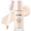 UCANBE Fondotinta e Correttore Occhiaie 2-in-1 30ml | Alta copertura con acido ialuronico. Trucco viso a lunga durata per pelli grasse, miste e normali (01 Beige chiaro)
