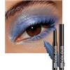 Lestpola Ombretto con glitter, blu scuro, con glitter, impermeabile, durevole, cremoso e setoso, facile da usare, altamente pigmentato, shimmer ombretto, trucco per donne, 18 blu