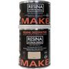 MAKE DESIGNED FOR YOU | Resina Epossidica Extra Resistente a Base Acqua, Finitura Opaca, Colore Arancio, Certificato HACCP, Formato 0,75 litri