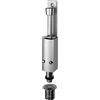 KWS KitchenWare Station KWS 124202 Fermaporta con boccola da Pavimento, hub 60 mm, Alluminio Laccato Argento/Acciaio Inox