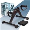 PORTENTUM Pedaliera riabilitazione per anziani con base migliorata e tappetino antiscivolo - Pieghevole - Schermo LCD - Mini cyclette da seduta braccia e gambe compatta con resistenza regolabile