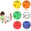 EuSupNova 3 dadi in schiuma morbida, 4 cm, per bambini, colori | Schiuma PU, silenziosa e leggera, angoli arrotondati, per scuola e asilo, giochi educativi