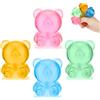 Sinbana 4pz Palline Squishy a Forma di Orso, Simpatico Giocattolo Squishy a Forma di Orso Morbido Multicolore Bomboniere per Feste Regali Compleanno per Adulti Unwind (4 Colori)