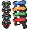 KIZJORYA 4 Pack Pistola Giocattolo Laser Tag, Laser Tag Game con 4 Giubbotti a Infrarossi e 4 Pistole Laser, Giocattoli da Gioco Attività All'aperto Cortile per Ragazzi Ragazze età 4 5 6 7 8 9 10