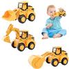 Hojalis 3 PCS Escavatore Giocattolo, Ruspa Giocattolo, Escavatore Sabbia Set Con Bulldozer, Escavatore, Pressa, Veicolo Da Costruzione Giocattolo, Bambini Escavatore Giocattolo per 3 4 5 6 Anni