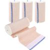 CXWGQS Confezione da 4 bende di compressione di alta qualità, 10 cm, con chiusura automatica, per polso, caviglia, ginocchio, gomito, spalla, piedi, lesioni, lavabili e riutilizzabili