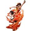 MegaHouse P.O.P ONE PIECE NEO-MAXIMUM Luffy & Ace Legami Di Fratelli Figura Limitata 20°