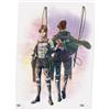 Bandai Ichiban Kuji Il Attack On Titan Levi & Hanji E Acrilico Board Giappone
