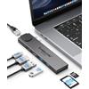 Lemorele Hub USB C Doppio HDMI 4K@60Hz Adattatore MacBook Air/Pro, 7 in 2 Spazio Alluminio USB C Hub con Thunderbolt 3, HDMI 4K@60Hz, RJ45 Ethernet, 2 USB 3.0, SD/TF, per MacBook Air/Pro M1 2016-2022