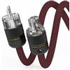 Monosaudio D506 - Cavo di alimentazione High End, 2 m, AC, HiFi a 2 poli, cavo audiofili OFC per dispositivi freddi, EU Schuko+IEC C15, spina per DVD/amplificatore/decodificatore/subwoofer/AMP