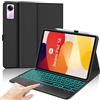 IVEOPPE Cover Tastiera per Xiaomi Redmi Pad SE 11 Pollici 2023 | Keyboard Touchpad 7 Colori Illuminato Magnetico Staccabile Italiano QWERTY, Custodia Tastiera Bluetooth con Portapenna, Nero