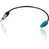 Ermenlifiqq 1 pezzo Adattatore antenna autoradio Fakra a spina DIN, adattatore connessione antenna per autoradio aftermarket, Plug & Play senza saldare, cavo schermato
