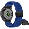 Niboow QuickFit 22mm Intrecciato Cinturino per Garmin Fenix 8/Fenix E 47mm/Fenix 7 Pro/Fenix 7/Fenix 6/Fenix 6 Pro, Traspirante Nylon Cinturini per Garmin Descent G2/Tactix 8 47mm - Blu
