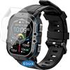 Frgnie 6 pellicole protettive compatibili con OUKITEL smartwatch da uomo BT20, custodia protettiva senza bolle, compatibile con smartwatch ANSUNG/AVUMDA C26 da 1,96 pollici, HD trasparente PET
