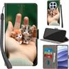 PHINIENLAND Cover per Xiaomi Redmi Note 14 Pro 4G/5G /Note 14 Pro+ 5G Case PU Pelle Custodia [Kickstand] [Chiusura magnetica] [Slot per Schede], Portafoglio Flip Custodia per Xiaomi Poco X7,Dente di leone,Gattino