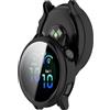 KUTEWEU Custodia per Garmin Vivoactive 6 Proteggi Schermo, Silicone Protettivo Cover Skins Copertura Resistente Completamente Chiuso Shell per Vivoactive 6 Smartwatch Accessori (2 Pezzi Nero)