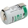 Generico Batteria 1/2 AA, LS14250 3,6V Li-SOCl2, 1200 mAh, con Lamelle a Saldare U-Tag