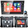 Techschermo Autoradio Android per Opel Corsa D, Astra H, Zafira B, Meriva A/B, Vivaro, Combo, Tigra TwinTop, CarPlay Android Auto Wireless, GPS, DSP, WiFi, Plug & Play + Telecamera Posteriore