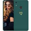 Kaywzo Cover per Huawei Y6s (2019)/Honor 8A,Custodia in Silicone TPU Liscio di Morbido con Modello Cardiaco,Design Minimalista,Ultrasottile Donna Antiurto Case Cover,Verde