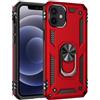 Max Power Digital Cover per IPhone 12/iPhone 12 Pro con Girevole Anello 360 Gradi Custodia Magnetica Antiurto Rigida Resistente Protettiva Case Bumper Ring (IPhone 12/iPhone 12 Pro, Rosso)