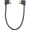 ECSiNG Cavo HDMI placcato oro ad alta velocità 90 gradi da sinistra a destra, adattatore HDMI maschio, cavo di prolunga per TV ad alta definizione lettore Blu-Ray proiettore