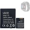 HIGHAKKU Batteria di ricambio LQ-S1 compatibile con DZ-09, DZ09, FYM-M9, GT-08, GT08 A1, HKX-S1, LQ-S1, QN-01, QN01 Watch Fitness Bracelet