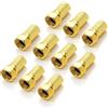 CABLEPELADO - Connettori F 7mm avvitabili (set da 10 pezzi) | Placcato oro, guarnizione in gomma, dado largo | per cavo coassiale di antenna, sat e LNB satellite, installazione senza attrezzi