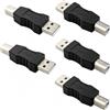 VISSQH Connettore USB A Tipo B Maschio a Stampante, Adattatore 2.0 Convertitore per Scanner e Altro - 5 Pezzi