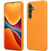kwmobile Cover per Samsung Galaxy S25 FE Custodia - Back Case per Smartphone in Silicone TPU - Protezione Gommata - arancia fruttata