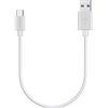 MaGeek® Cavo USB Tipo-C a USB 3.0 Corto (0,3m) per Samsung Galaxy S9+,S9, S8, S8+, Nexus 6P, LG G6, New MacBook, Google Pixel XL, Huawei P9 P10 e più (Bianca)