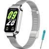 CHULN Metallo Cinturino Compatibile con Xiaomi Miband 9 Active/Redmi Watch Band 3, Regolabile Braccialetto di Ricambio in Acciaio Inossidabile per Xiaomi Miband 9 Active. (No Host)