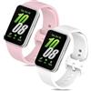 Xisair 2 Cinturini in Silicone Compatibili con Samsung Fit3 Bracciale di Ricambio Traspirante, Morbido e Confortevole, Cinturino Sportivo Compatibile con Samsung Galaxy Fit 3 per Uomini e Donne