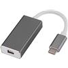 YMY Adattatore da USB C a Mini Displayport (4K a 60Hz), Convertitore da USB 3.1 tipo C a Mini DP Compatibile con Apple Cinema Display,Monitor (grigio)