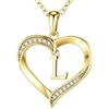 TINGN Collana in oro con lettere da donna - oro 14 carati placcato in oro 14 carati, collana da donna con lettere dalla A alla Z, regalo di compleanno, regalo personalizzato per donne e ragazze